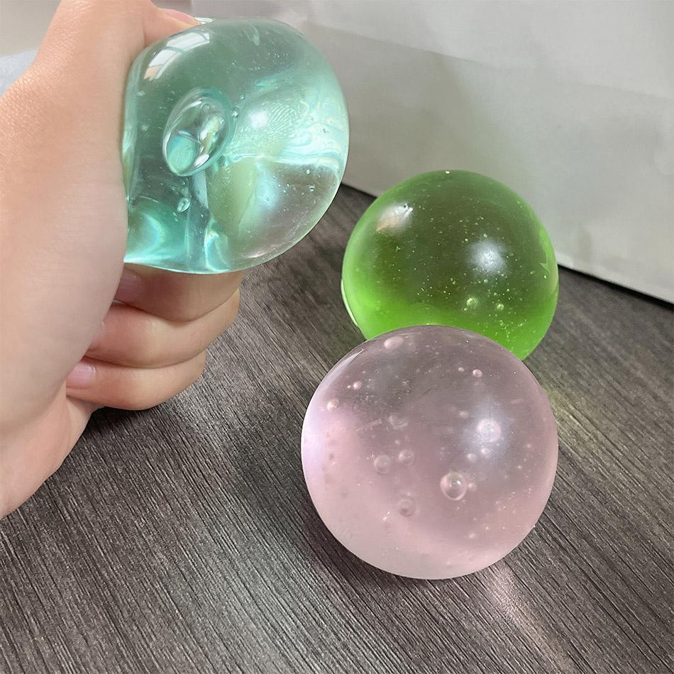 4Cm/1.57In Multi-Color Maltose Squishy Toy Cute Mochi Stress Relief Fidget Toy Soft Simulation Transparent Ball Fast Rebound