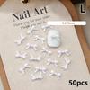50Pcs Mini Bow Nail Charms Bulk Mix 3D Bowknot Nail Art Decoration Accessories For Diy Manicure Korean Design