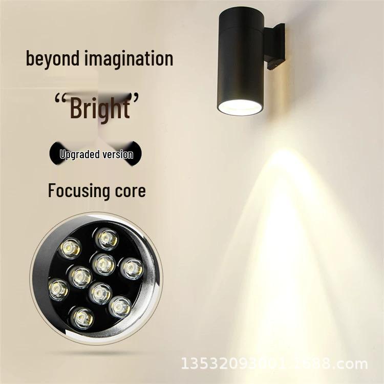 LED Outdoor Waterproof Double Head Wall Light for Balcony, Courtyard, or Villa - Up/Down Spotlight & Wall Washer