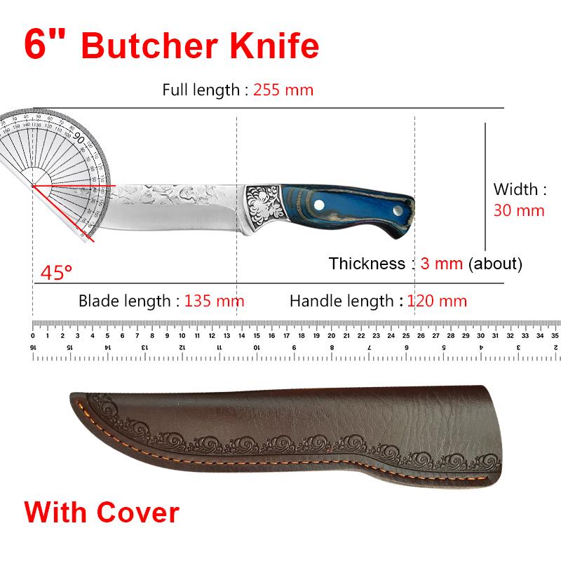 

Кухонный нож поварской нож для разделки мяса, ручной ковки, филейный нож, костяной нож из нержавеющей стали, тесак для мяса, фруктов и овощей, кухонные принадлежности