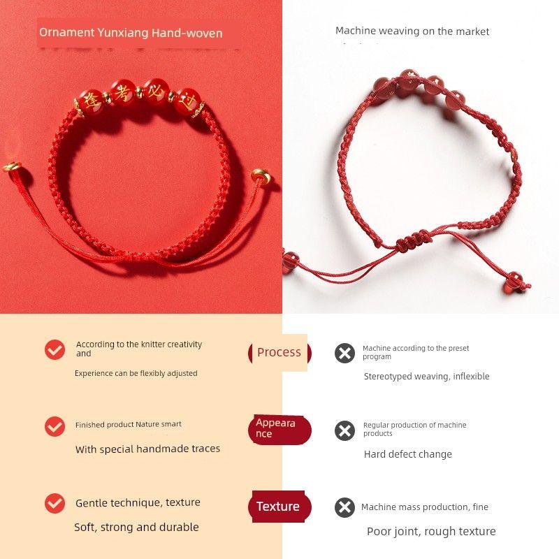 

2025 Китайский Экзамен для Поступления в Колледж Название Сдать Каждый Экзамен Ремешок Амулет Красная Веревочка Браслет Берег Экзамен Маленький Подарок Pure hand-woven-full of heart