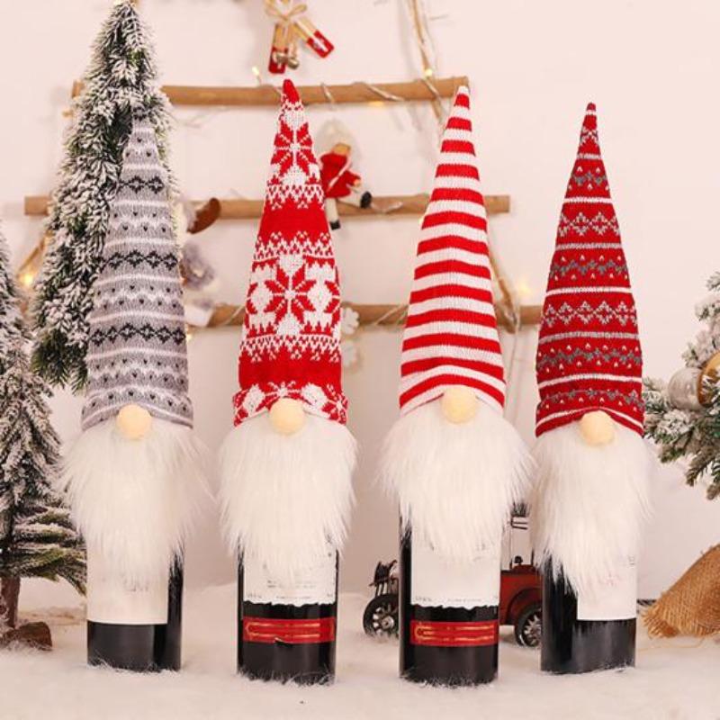 New Party Supplies New Year Decorations Table Setting Household Products Christmas Bottle Set Home Decoration Wine Bottle Cover