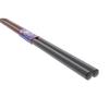 Ishida Japanese-Made Chopsticks, Octagonal, Lined, Wooden (Natural Wood), Lacquered, Pointed, 23cm, Black