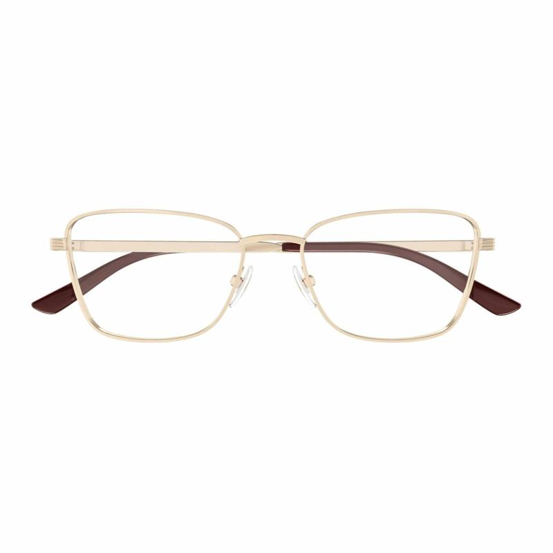 Gucci Brand Logo Design Irregular Optical Frame Women's Gold