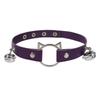 PU Leather Cat Collar Punk Bell Necklace Original Design Couples
