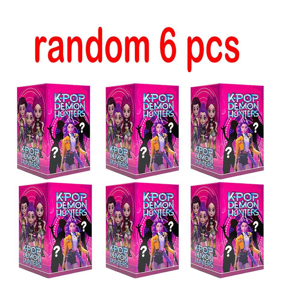 1-12pcs KPop Devil Hunter Doll Vinyl Toy Rumi Mira Zoi Character Vinyl Mask Blind Box Ornament Toy Birthday Gift