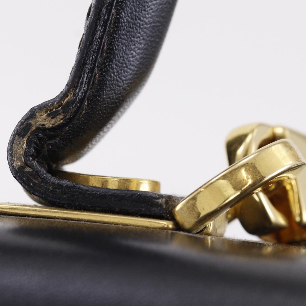 Salvatore Ferragamo Gancini Handbag O21.2181 2WAYShoulder black Calfskin Women Used