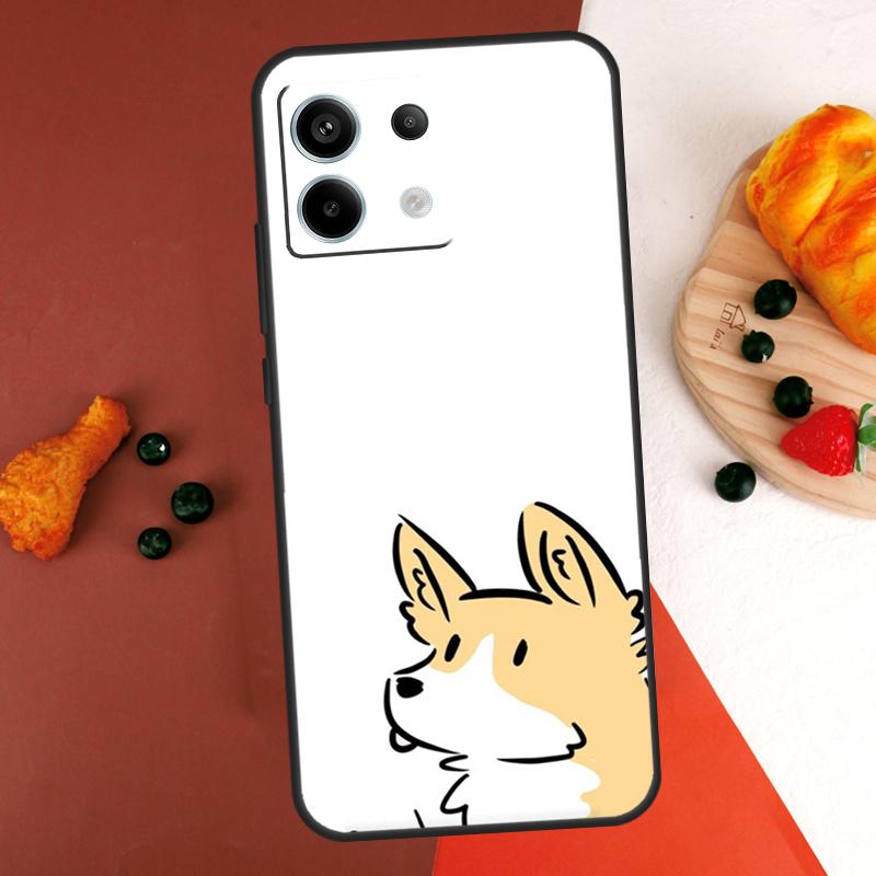 Cartoon Corgi Dog Case For Xiaomi Redmi Note 14 13 Pro 9 10 11 12 Pro 10S 11S 12S Redmi 14C 13C 10C 12C Coque