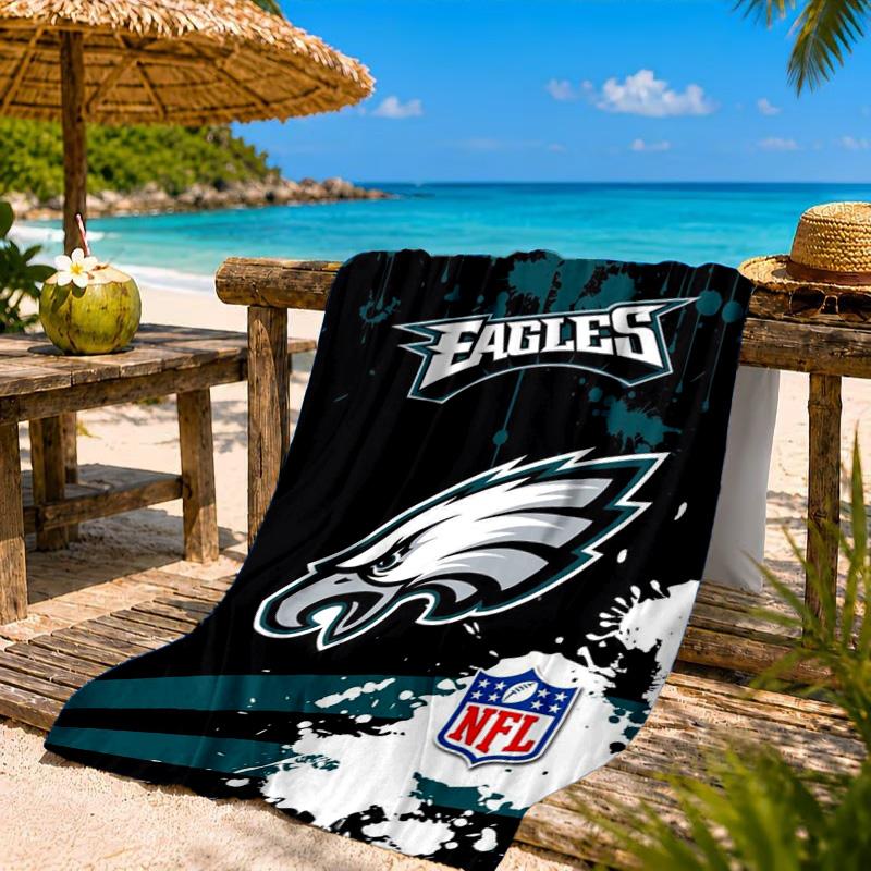 Asciugamano da Spiaggia Philadelphia Eagles Partita Notturna, Asciugatura Rapida, Facile da Curare, Adatto sia per il Fitness che per le Vacanze al Mare, Essenziale Sportivo