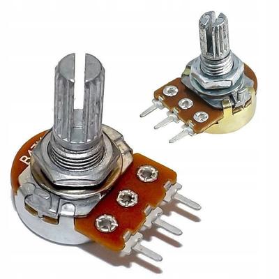 Rosfix Potencjometr Liniowy Obrotowy B10K – Wartość 10K Ohm | Metalowa Obudowa | Kąt Obrotu 300° | Tolerancja +/- 20%