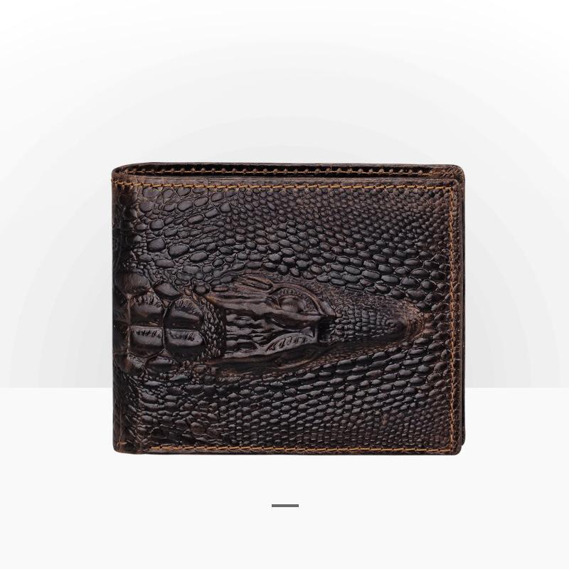 Portafoglio Lungo in Vera Pelle di Alta Qualità Portacarte Stile Drago 3D 2026 Portafoglio Lungo Pieghevole di Alta Moda per Uomo Regalo Maschile Portafogli