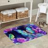 Butterfly Pattern Anti-slip Doormat Floor Mat Absorbent Mat Carpet Rug for Kitchen Entrance Home Bedroom Footpad Mats
