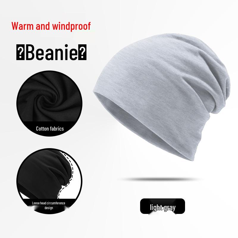 Pure Cotton Windproof Postpartum Hat - Breathable, Solid Color, Warm, for Outdoor Cycling and Sports