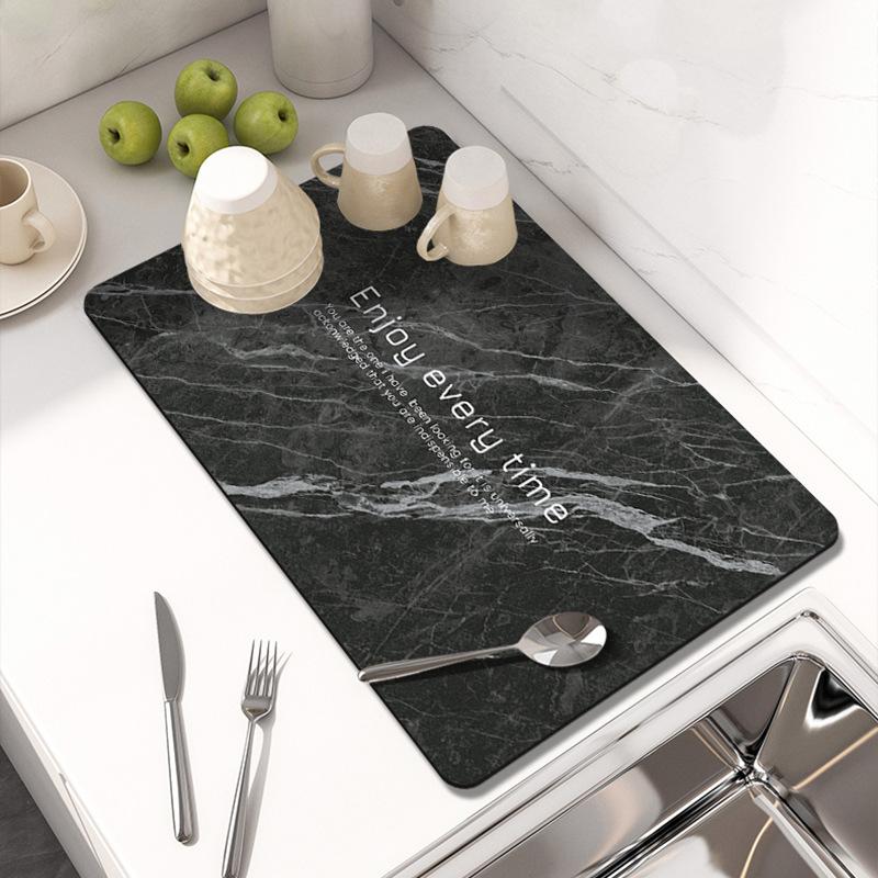 

Kitchen Absorbing Non-slip Mat Countertop Diatom Mud Soft Mat Wash Pot Bowl Heat Insulate Mat Bar Coaster Bowl Mat 30 * 40CM