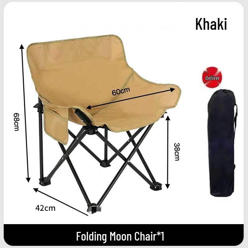 Convenient Outdoor Folding Moon Chair: Lightweight & Portable for Camping, Fishing, Beach & Picnic