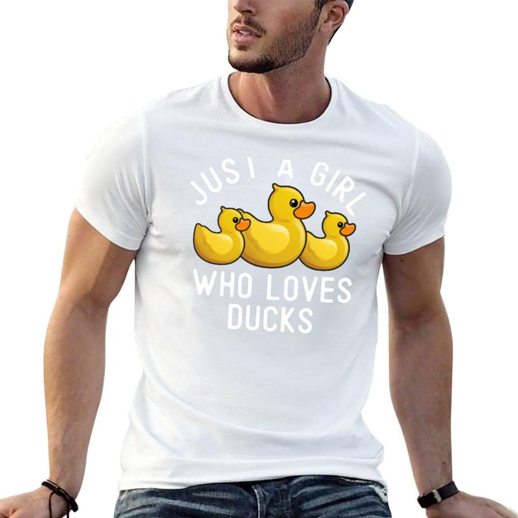 Duck Lover Just A Girl Who Loves Ducks Cute Duck Gifts For Unisex Girls Tshirt Festival Short Sleeve Tshirt