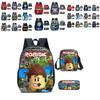 Spacious 20-35l Nylon Roblox Backpack Breathable Cartoon Bag For Students Travel