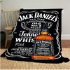 Jack Daniel's Koc Pluszowy Miękki Wygodny na Wszystkie Pory Roku Koc na Sofę Biuro Drzemki Koc Podróżny Zewnętrzny Idealny Prezent
