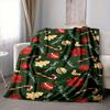 1Pc Christmas Candy Cane Blanket Soft And Comfortable Casual Warm Camping Travel Christmas Halloween Gift M91715