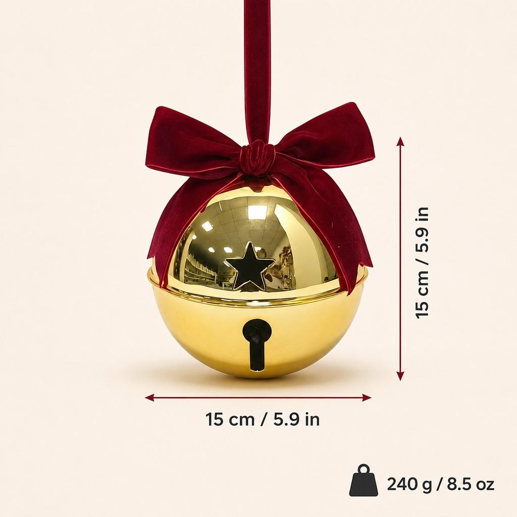 Electroplated Bell Ornament Velvet Holiday Hanging Ornament Hanging Christmas Decor Shiny Velvet Bow Ornament For Stair Covered