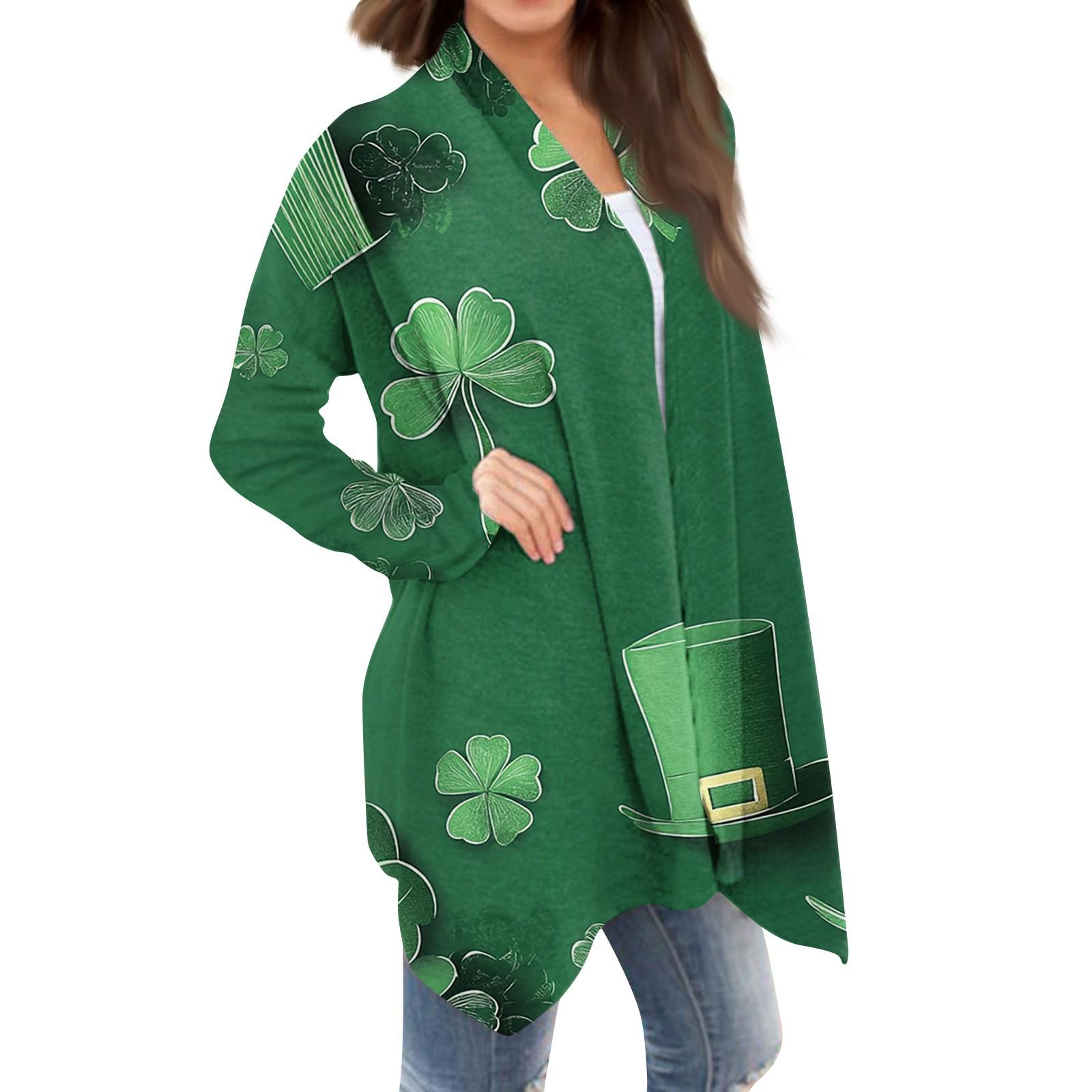 

Женская мода, повседневный рождественский принт, кардиган средней длины, куртка, пальто M