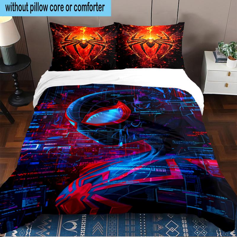 3PCS Red Spider Art Bedding Set,Including 1pc Duvet Cover And 2pcs Pillowcases Perfect for Bedroom, Dormitory, Fan Christmas Gift