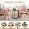 Swivel Chair, Suitable for Adults and Teenagers. Ergonomic Design with High Backrest, Ideal for Bedroom and Living Room (Pink Chenille)