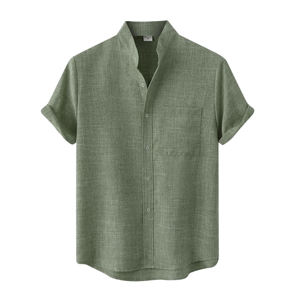 Men Fashion Casual Short-sleeved Slim Shirts Business High-end Men Shirts