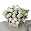 5pcs 10 Heads Rose Bouquet Artificial Flowers Western Rose Wedding Decoration 6 Colors Peonies Fake Flowers Artificial Flowers
