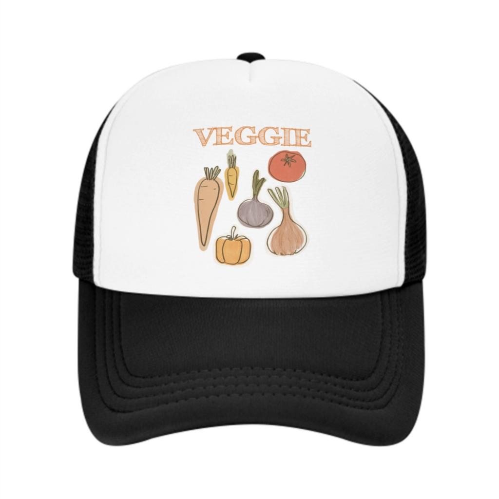 Vegetable Graphic Trucker Hat Unisex Adjustable Mesh Back Baseball Cap for Casual Outdoor