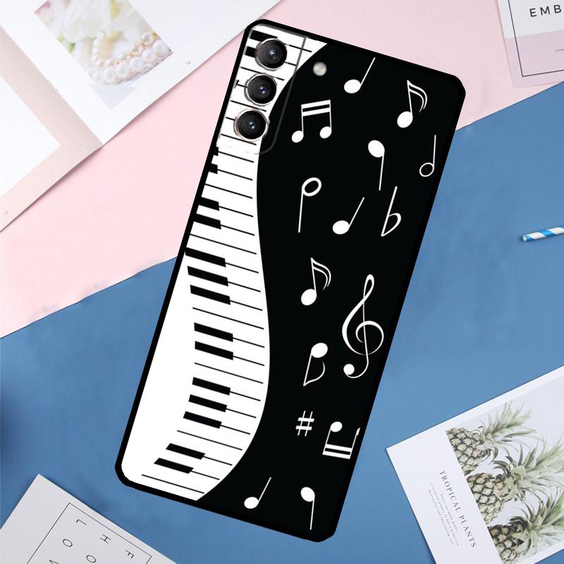 Violin Piano Case For Samsung Galaxy S25 Ultra S24 S23 S22 S21 Ultra S9 S10 Plus S23 FE S25 FE Back Cover