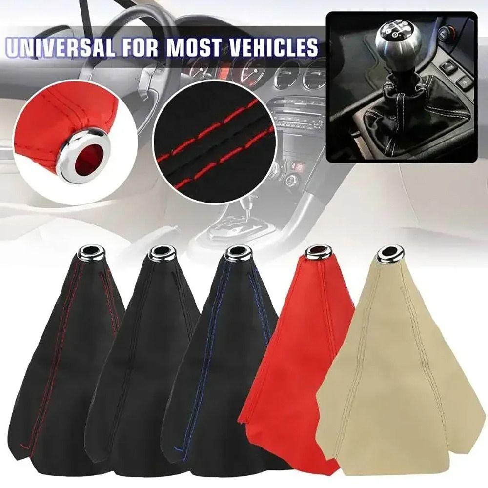 1Pcs PU Leather Gear Shift Collars 16mm Shift Lever Knob Boot New Dust Cover Car Auto Accessory