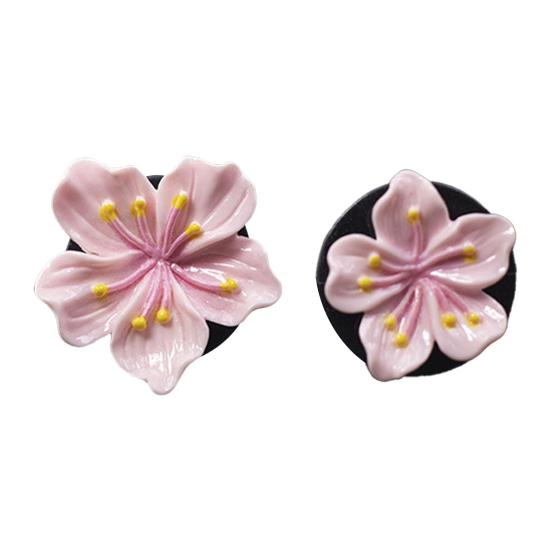 1 Pair Flower Air Vent Clip Peach Blossom Air Conditioning Outlet Clip for Women Girls Cute Car Air Freshener Decor for Interior Accessories