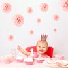 1pcs Set 7.8inch Pink Paper Flower Balls Paper For Birthday Party Pom Pom Paper Balls Hanging Flowers Pom Pom Paper