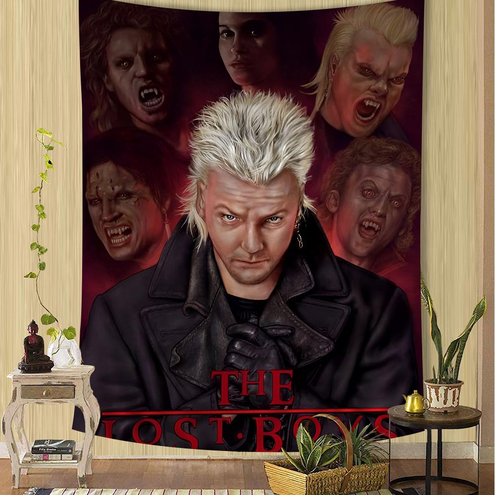 Lost Boys 1987 Movie Anime Tapestry Hippie Flower Wall Carpets Dorm Decor Cheap Hippie Wall Hanging
