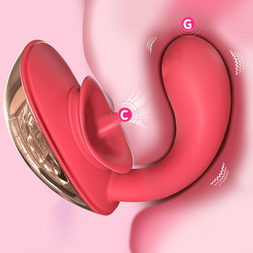 G Spot Vibrator with Tongue Licking Vagina Clitoral Stimulator for Women Adult Sex Toys Anal Dildo for Female Masturbation 18+