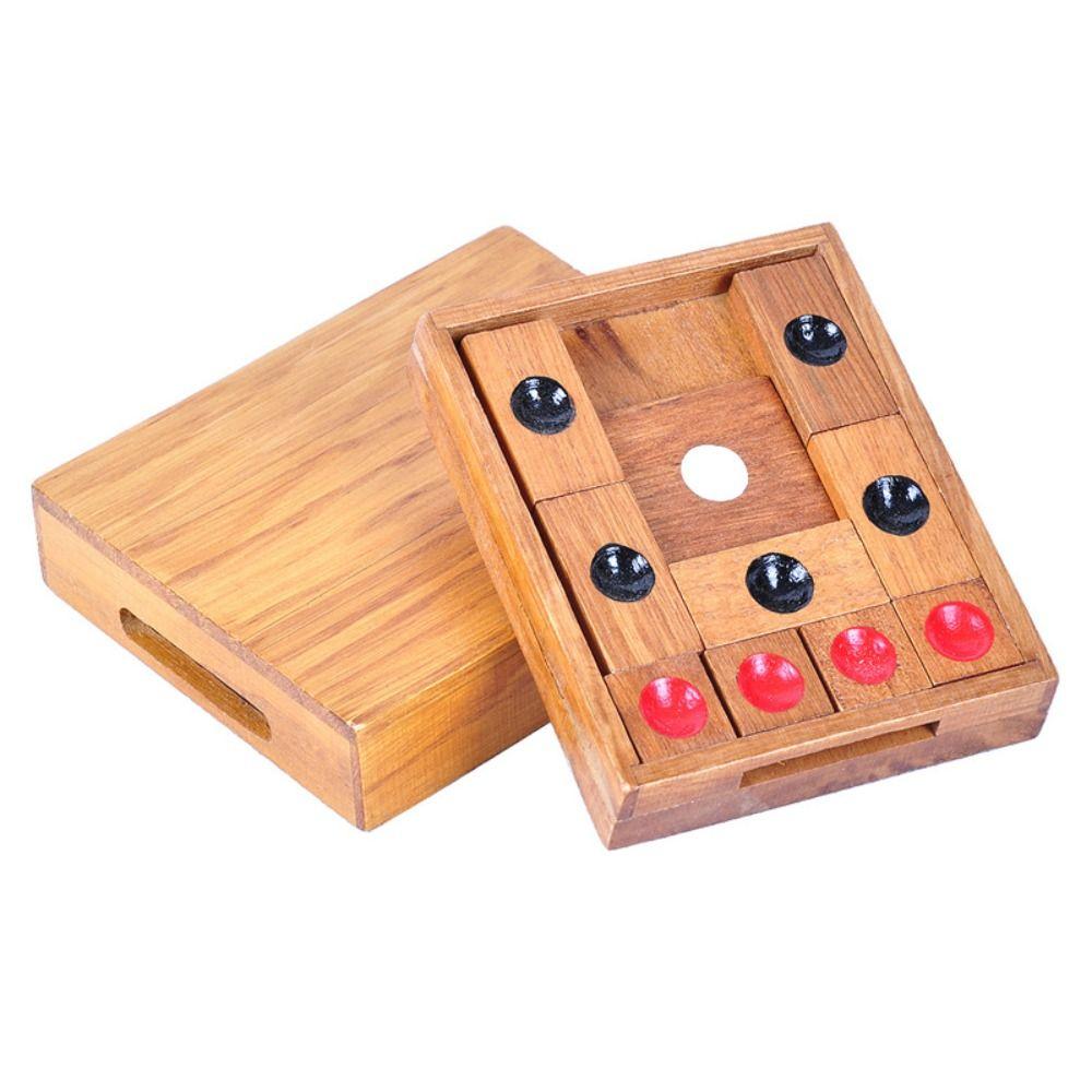 Sliding-Puzzle Wooden Slide Escape Puzzle Chinese Huarong Sliding-Puzzle Family Playing