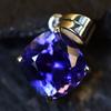 AA+ 925 Sterling Silver Pendant Blue Tanzanite Gemstone 15 Ct Natural Certified