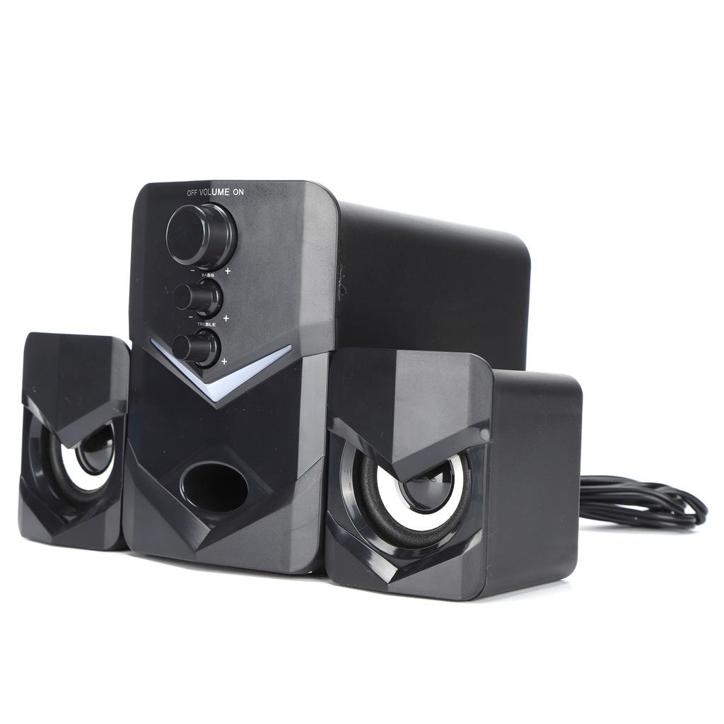 Sounder Speaker Wired Multimedia Desktop Stereo Speaker with Subwoofer for Home Computer Laptop
