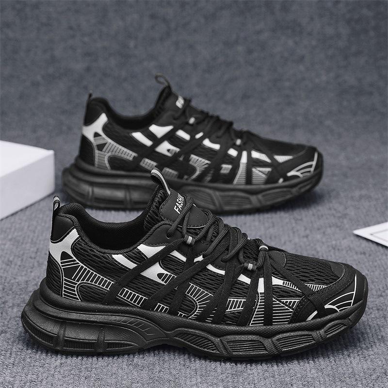 2025 autumn new fashion breathable versatile casual shoes men's shoes platform sports shoes mesh youth casual shoes