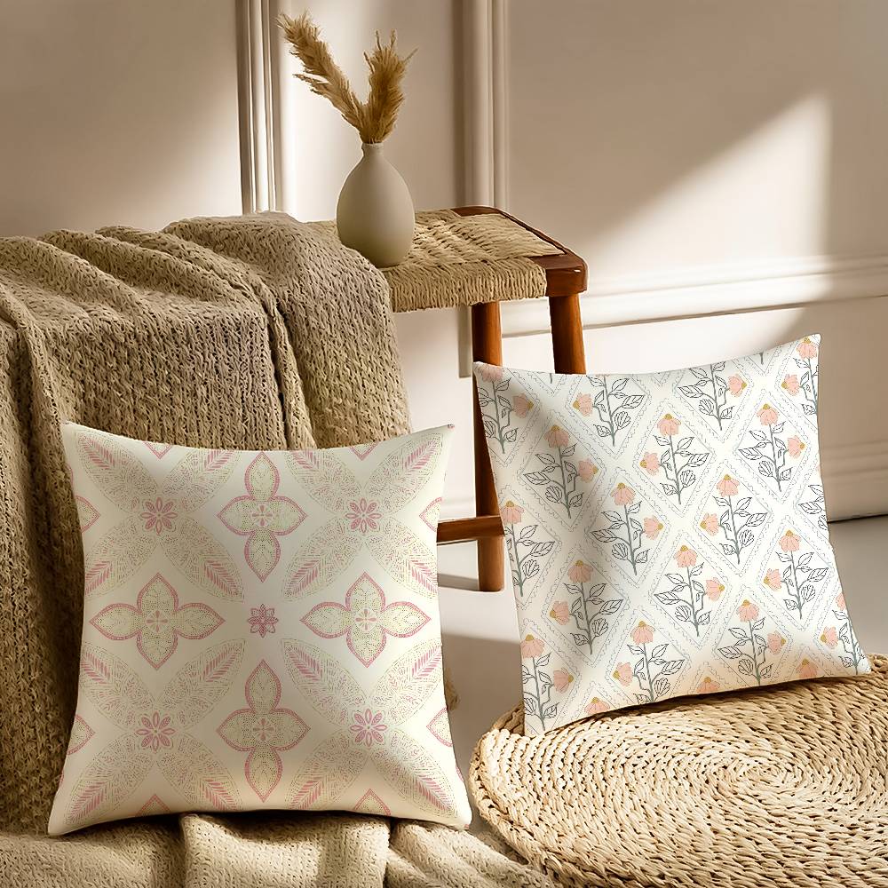 Bohemian Ethnic Style Pillow Case Sofa And Living Room Decorative Cushion Covers Dust-proof And Mite-proof Invisible Zipper