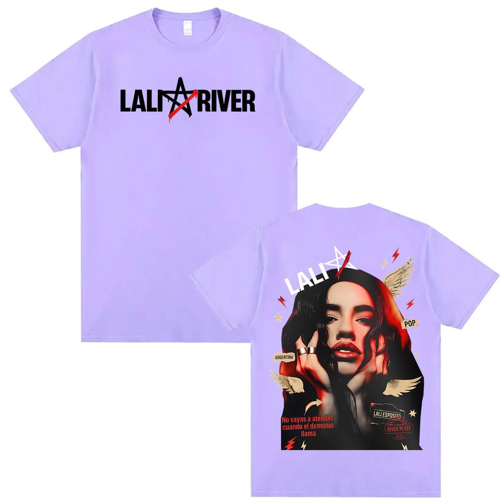 Singer Lali Esposito LA QUE LE GANA AL TIEMPO 2026 Tour T Shirts Unisex Women Harajuku Hip Hop Retro T Shirt Summer Casual Tshirt