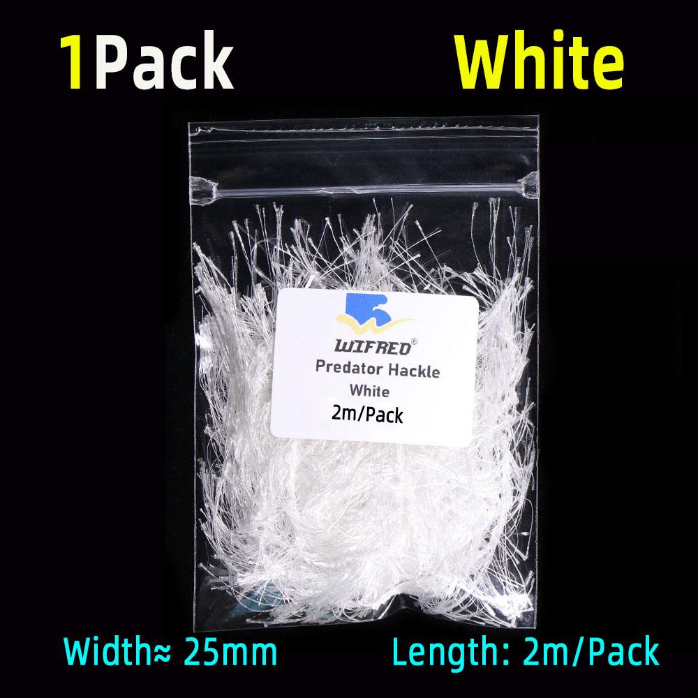2M/Pack Predator Hackle Single-Sided Chenille Predator Hackle Fly Tying Material For Streamer Bodies Trout Pike Muskie Predators Fishing Lures