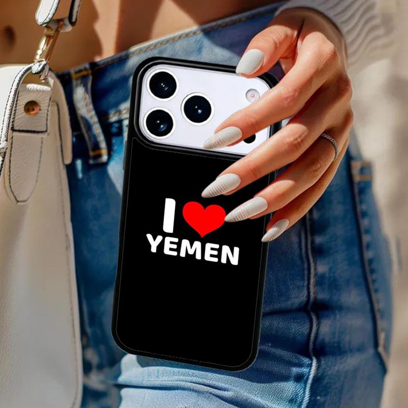 Yemen Flag Coat of Arms Phone Case For iPhone 17 Air 14 15 13 12 Max Cover For Apple 16e 11 Pro Max Plus Coque