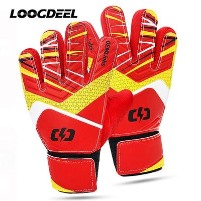 Loogdeel Fußball Torwarthandschuhe Fingerschutz Verdickt Rutschfest Abriebfest Erwachsene Kind Fußballtraining Sporthandschuhe