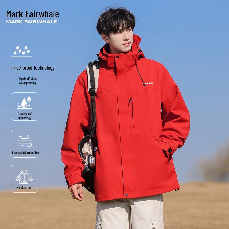 

Mark Fairwhale Men s 3-in-1 Detachable Outdoor Jacket L