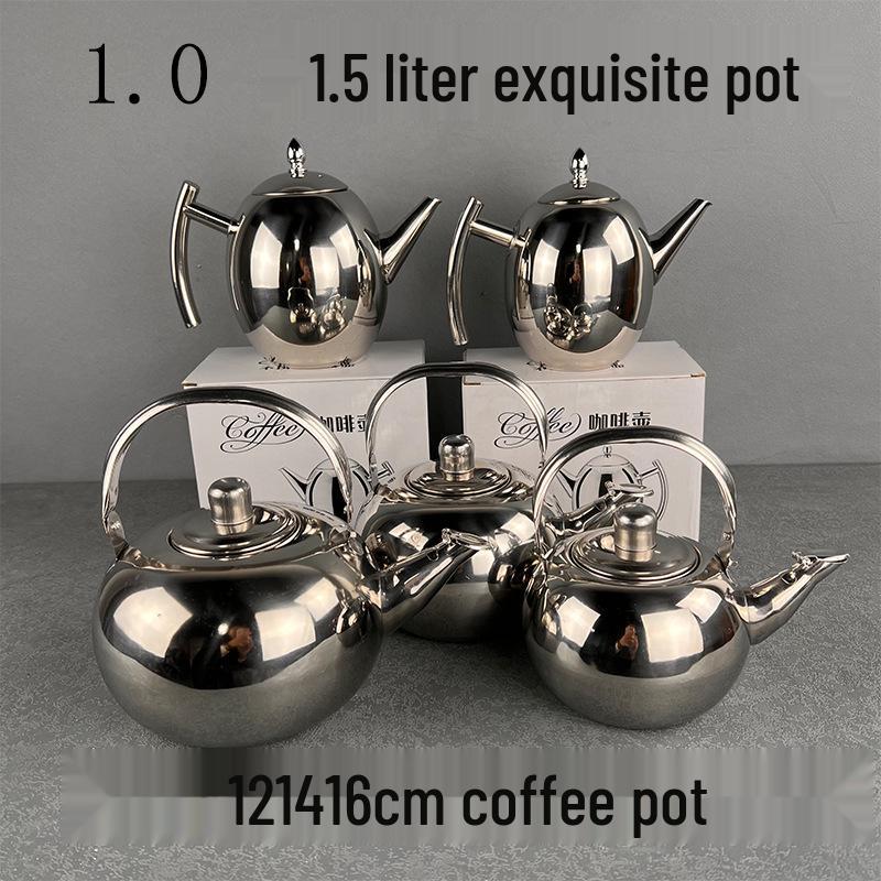 Small Exquisite Chinese Style Stainless Steel Coffee Pot with Filter