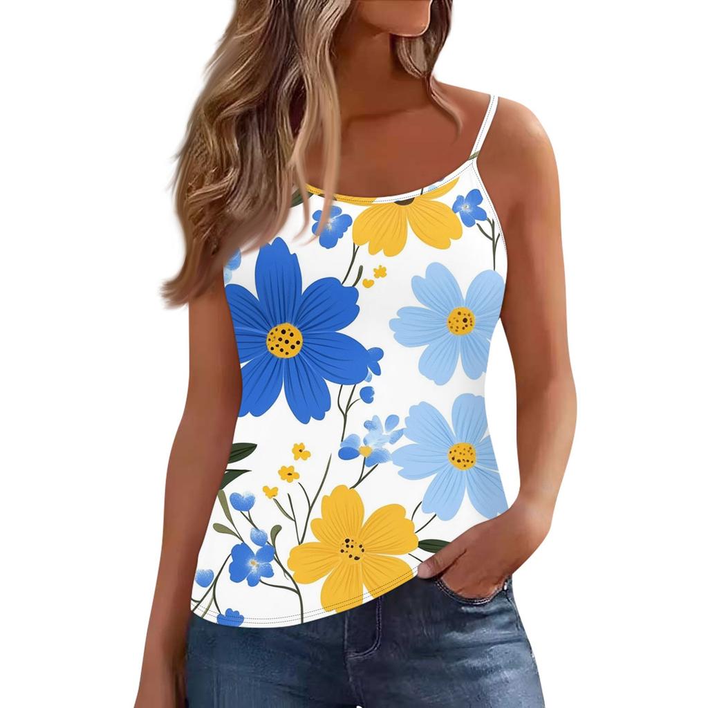 Women's Low-necked Sleeveless Vest U-neck T-shirt Suspenders