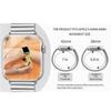 Elastisk klokkerem for Iwatch 38mm 40mm 41mm 44mm 42mm 45mm 49mm rustfritt stålbånd for Apple Watch Series 8 7 6 5 4 3 2 1 Se Expansion Luxury