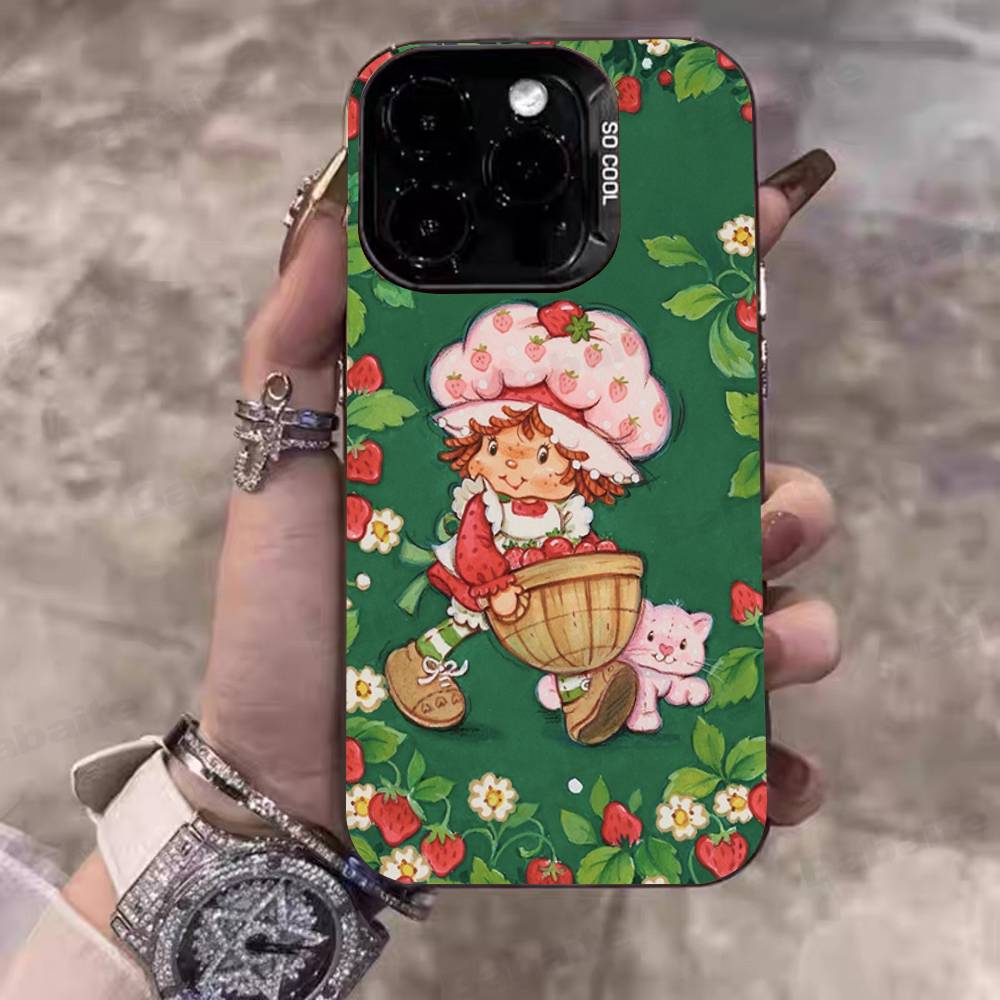 

Animated S-Strawberry S-Shortcake Phone Case For IPhone 17 16 15 14 11 12 13 Pro Max Plus Pro Colored Silver Cover iPhone 15pro max
